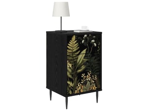 Table de chevet - cabinet de chevet - table de nuit rhenen chêne noir 36 x 33 x 61 cm