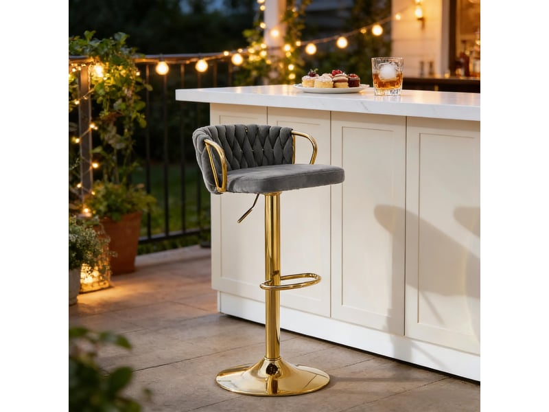  Tabouret de bar élégance 1 pièce, coussin doux, siège confortable, cuisine et café modernes  - Conforama E
