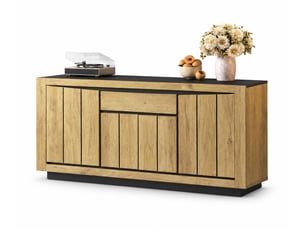 Buffet 4 porte(s) 1 tiroir(s) - 140 cm coloris naturel