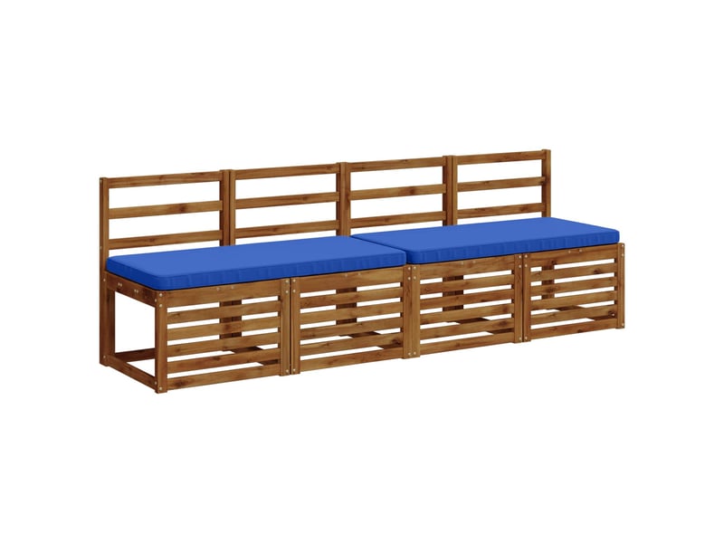 Lot de 2 coussins de banc, coussins d'assise vught 100 % polyester bleu royal cf57901 - Conforama C