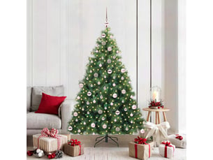 Sapin de noël artificiel, arbre de noël avec 300 led vert 180 cm pe et pvc shl9100