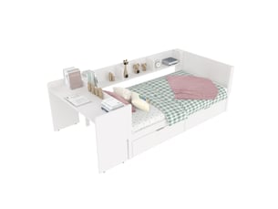 Lit combiné 90x200 cm <strong>OXEZA</strong>  <strong></strong> coloris blanc