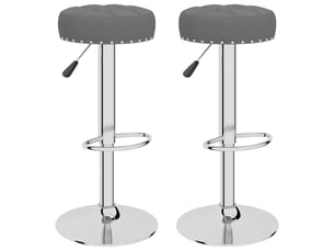 Lot de 2 tabouret de bar, chaise de bar gris foncé tissu shl73953