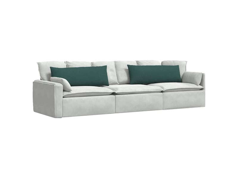 Lot de 2 coussins de canapé, coussins décoratifs tissu vert foncé 120 x 40 cm cf58982 - Conforama C