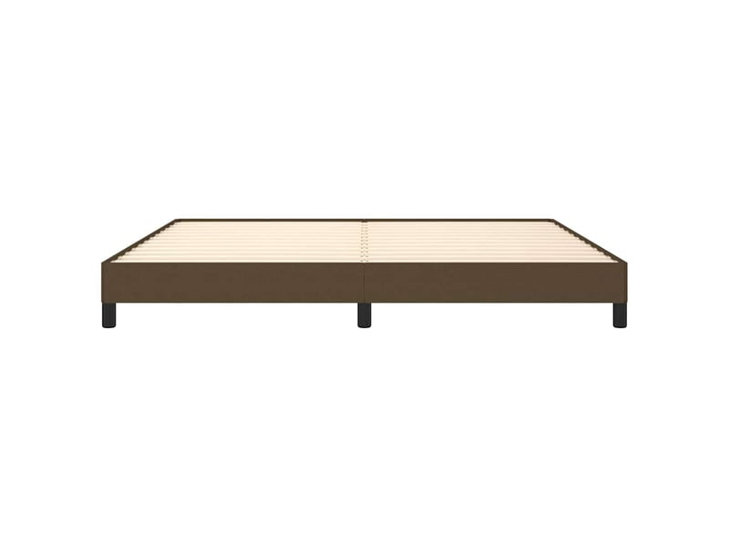  Lit double- lit adulte -  cadre de lit sans matelas marron foncé 200x200 cm tissu  - Conforama D