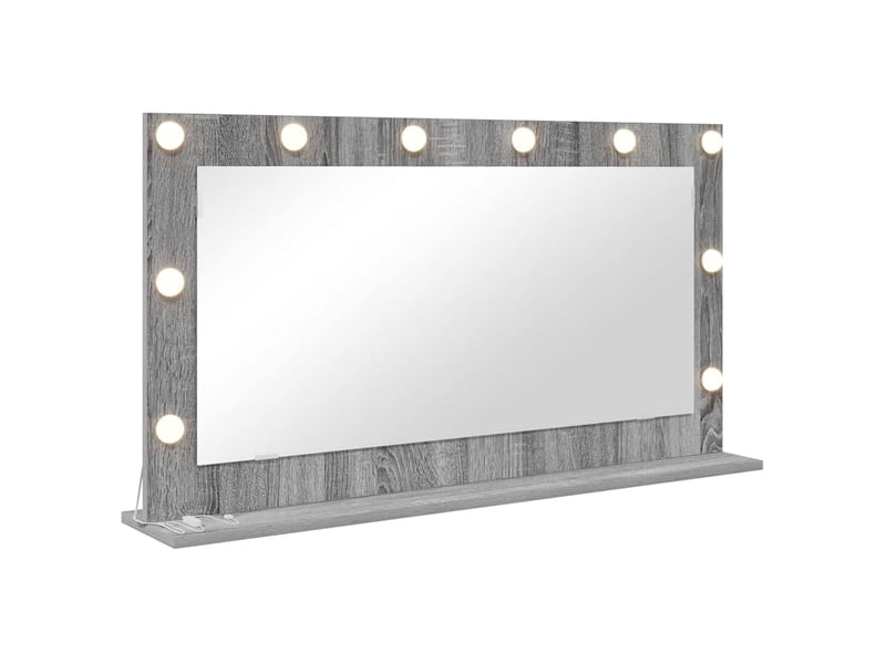  Miroir de vanité, miroir de coiffeuse gris sonoma 100 x 55 x 18 cm rectangulaire cf62781  - Conforama A