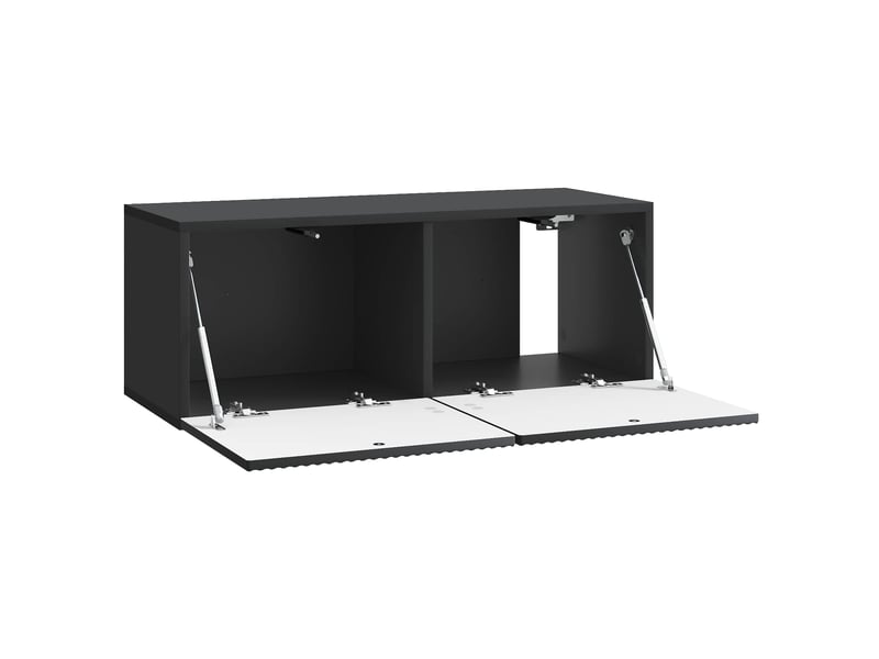  Meuble tv - banc tv - meuble de rangement mural 78,5 x 31 x 30 cm noir bois d'ingénierie  - Conforama E