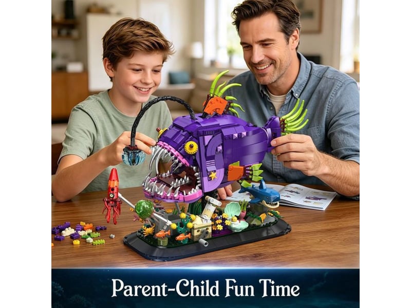  Kit de blocs poisson lanterne 1145 pieces avec lumiere et manivelle 151498_AADJH03822_6_DROPFR - Conforama C