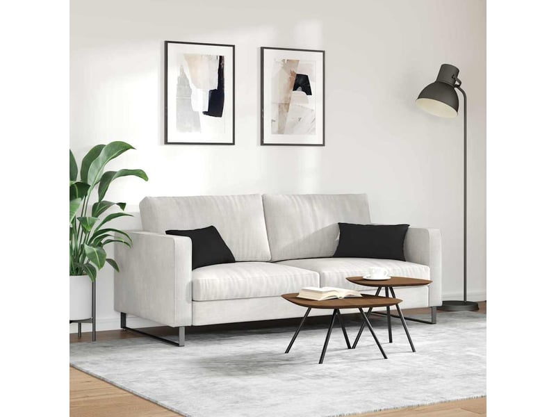 Lot de 2 coussins de canapé, coussins décoratifs tissu noir 50 x 30 cm cf58914 - Conforama D