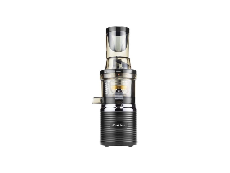  Extracteur de jus lent vertical js 8012 43 tr min 3 passoires moteur induction 200 w noir et argent CAT8590669376780 - Conforama A