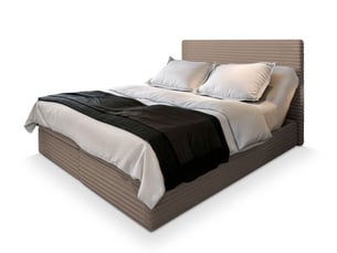 Lit avec rangement 180x200 cm <strong>MASSENO</strong> <strong></strong> coloris beige