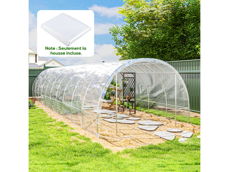  Bâche pour serre bâche plastique transparente 6 x 10 m imperméable résistante aux uv polyéthylène 150gm² transparent  - Conforama C