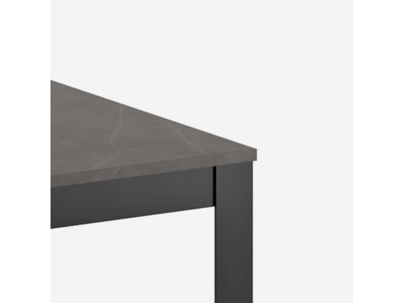  Table de salle à manger extensible avec pieds noirs 156316x90 moon - anthracite  - Conforama D