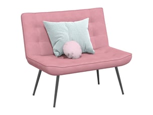 Banc chambre, banc de lit rose 110x74x84 cm velours