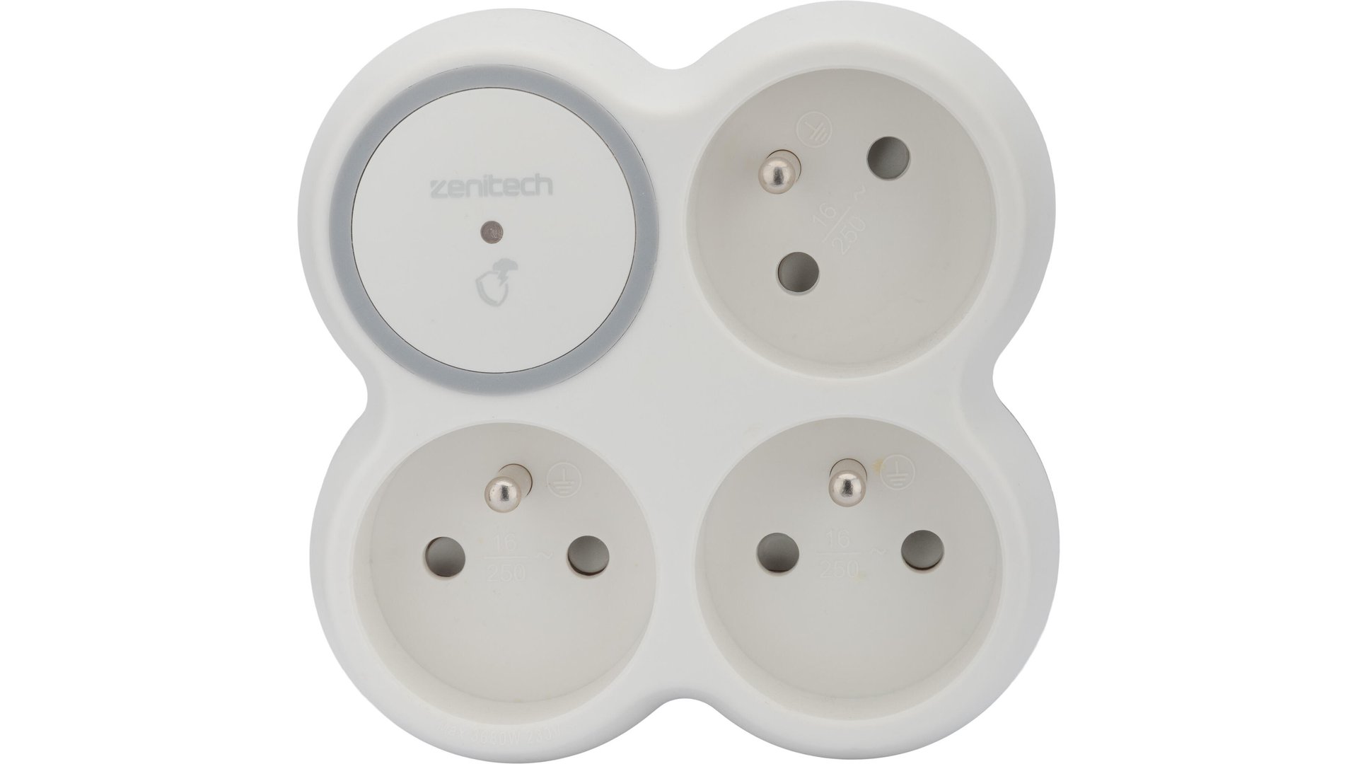 Multiprise TRIPLITE 3 prises 16A avec parafoudre et indicateur LED - Blanc/Gris BOLEA - ZENITECH 9.9 Conforama