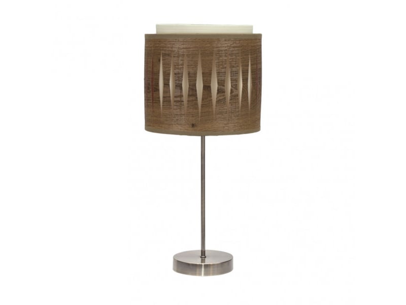  Lampe à poser fabrilamp alexandra e14 coloris cuirbois foncé 42 x 17 x 17 cm 177871084 - Conforama A