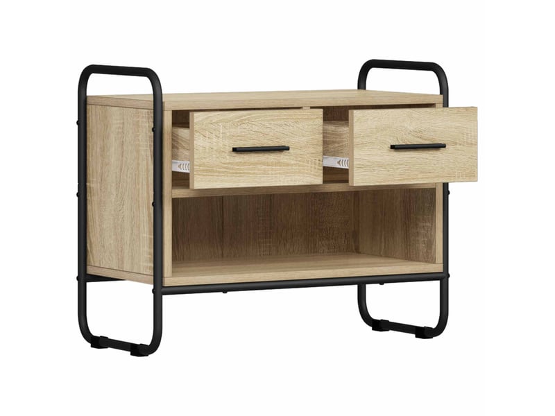  Meuble tv, banc tv 60x30x50 cm chêne sonoma bois d'ingénierie  - Conforama C