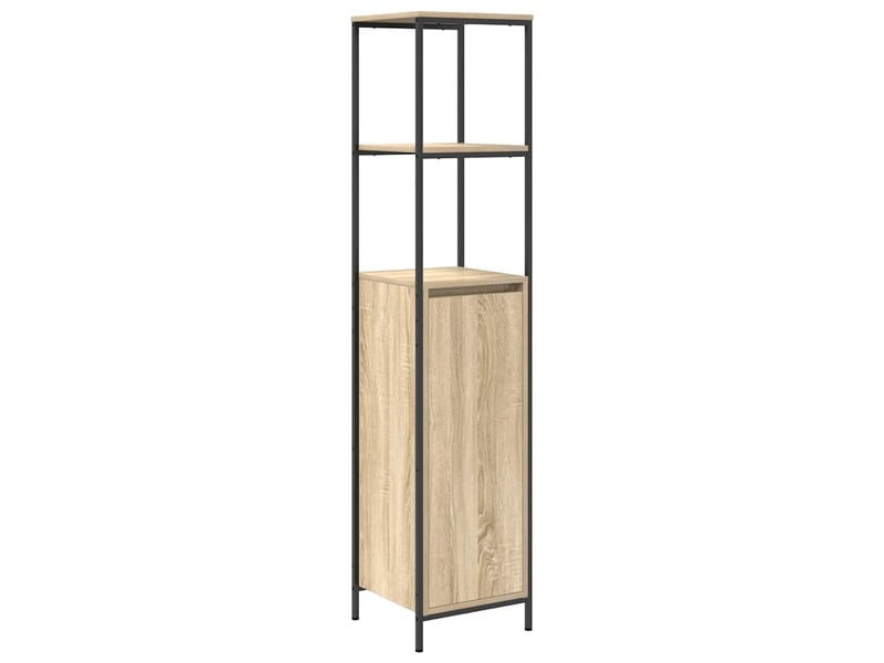  Meuble de salle de bain avec étagères chêne sonoma 36x35x165 cm  - Conforama A