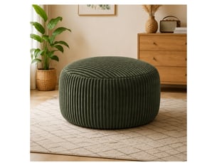 Fauteuil poire rond 4ft 100 × 100 × 50 cm, velours côtelé, vert