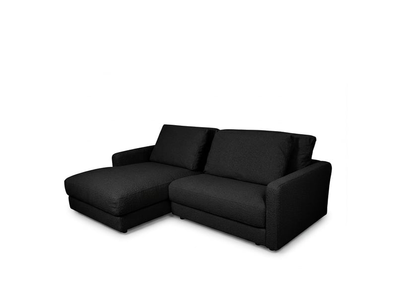  Canapé venezia laine bouclée angle g noir 3 pl 3CA56.AS.3A.G.12 - Conforama D
