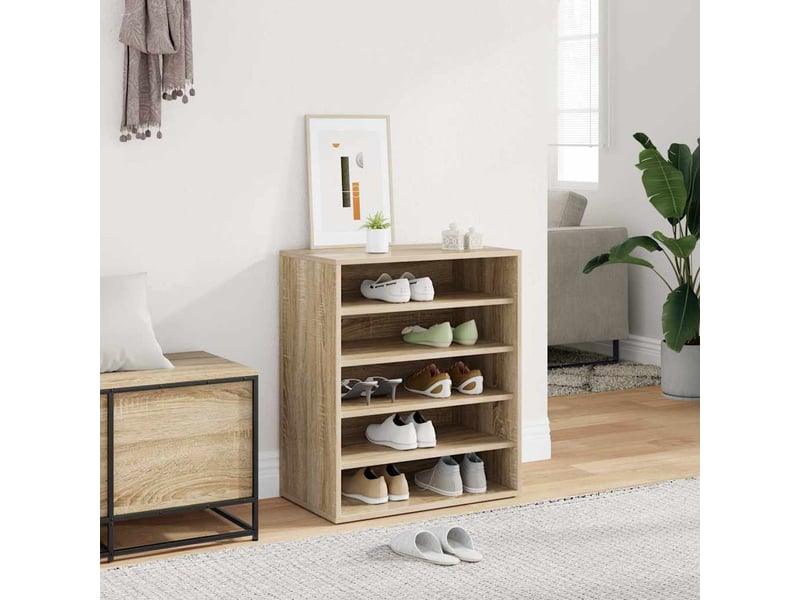  Meuble à chaussures, armoire à chaussures 60x35x70 cm chêne sonoma  - Conforama B