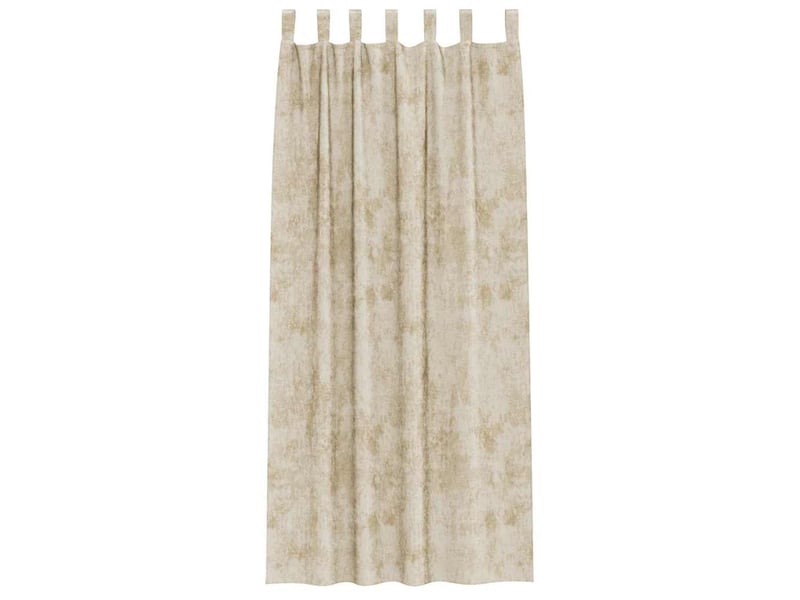  Lot de 2 rideaux en velours, rideaux de fenêtre crème 245 x 140 cm velours cf44192  - Conforama D