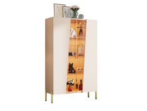 Vitrine coloris beige COVREO - 72 cmx145 cm