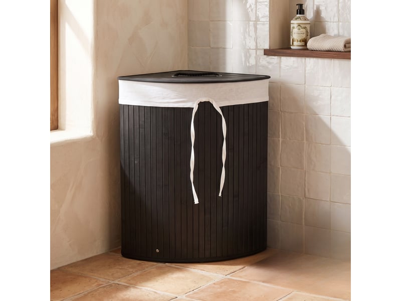  Panier à linge d'angle arco, bambou, 60 l  - Conforama B