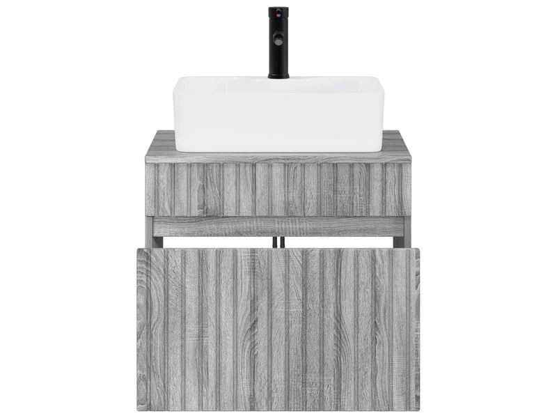  Ensemble de mobilier de salle de bain sonoma gris cf64702  - Conforama C