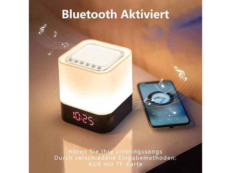 Lampe de chevet tactile à intensité variable 5 en 1 - Conforama D