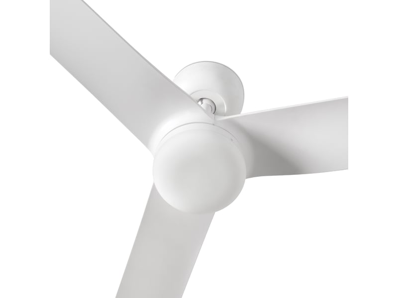  Faro ventilateur de plafond avec lumiere led acier blanc mat moteur dc 6 vitesses fonction inversee compatible plafonds inclines punt m faro-338141s  - Conforama E