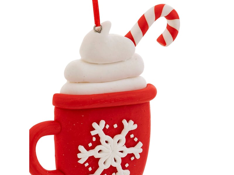  Sujet tasse chocolat chaud résine h.11cm rouge  - Conforama B