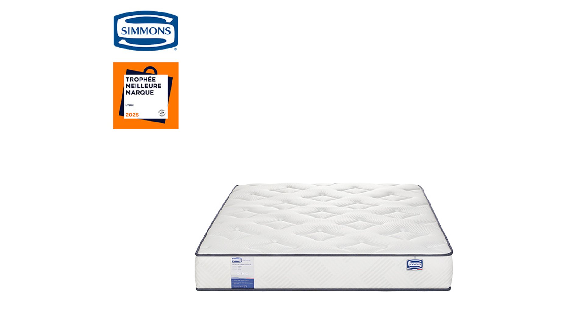 MATELAS RESSORTS ENSACHÉS 180X200 CM SIMMONS LOTUS