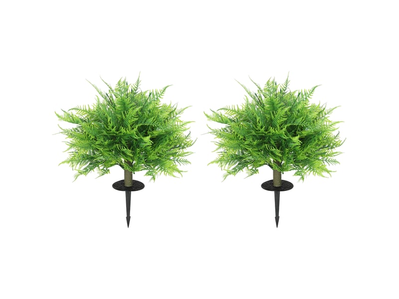  Fougères de boston artificielles, résistantes aux uv, avec tuteurs, lot de 2, 60 cm, pour jardin ou terrasse.  - Conforama B
