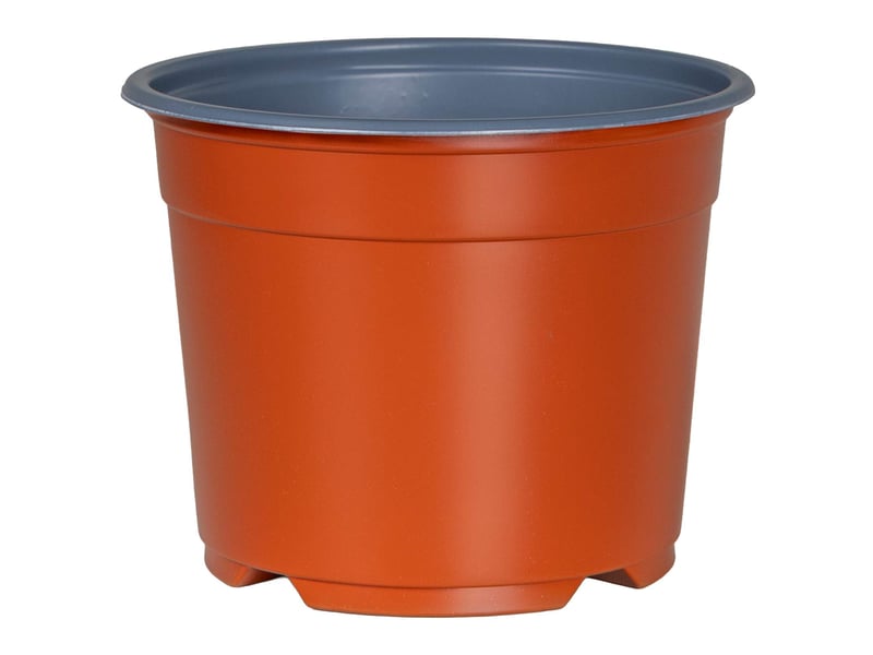 Jardinière - pot à fleurs rond 100 pcs terre cuite ø 10 x 8 cm plastique - Conforama A