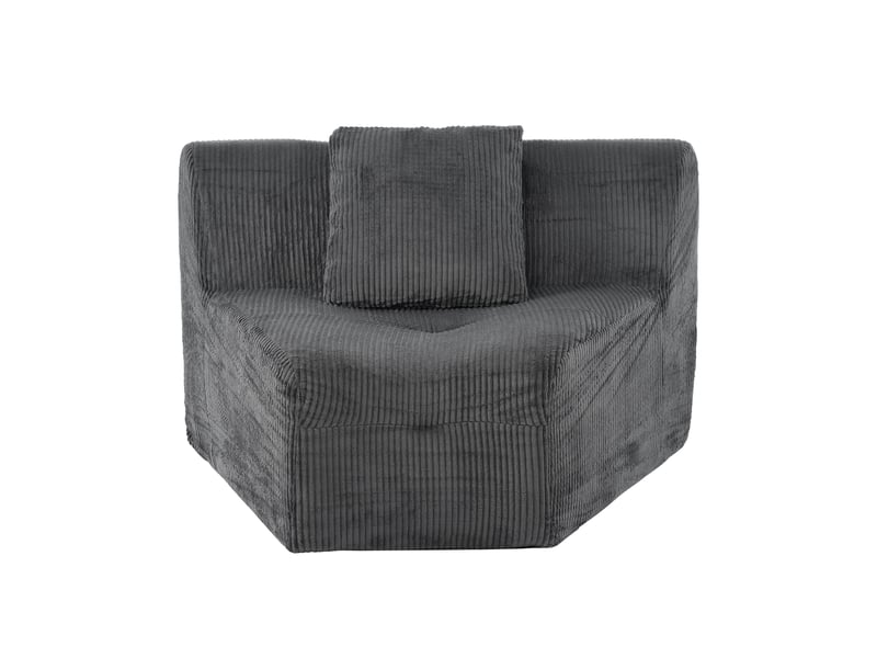 Canapé modulable, canapé 4 places, en velours tricoté, sans montage, pour salon et séjour, format compressé - Conforama B