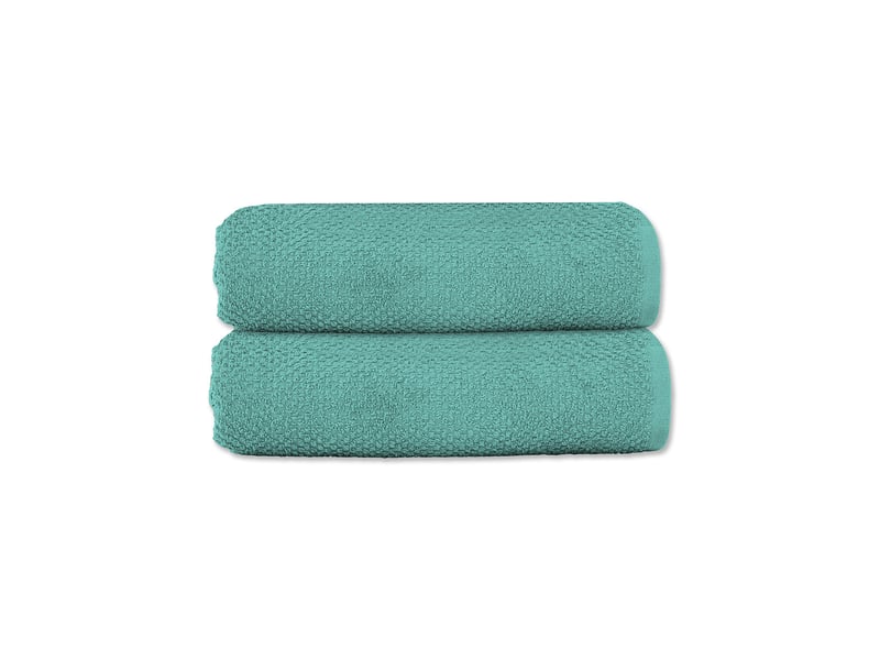  Lot 2 serviettes de toilette 50x90 coton éponge  - Conforama A