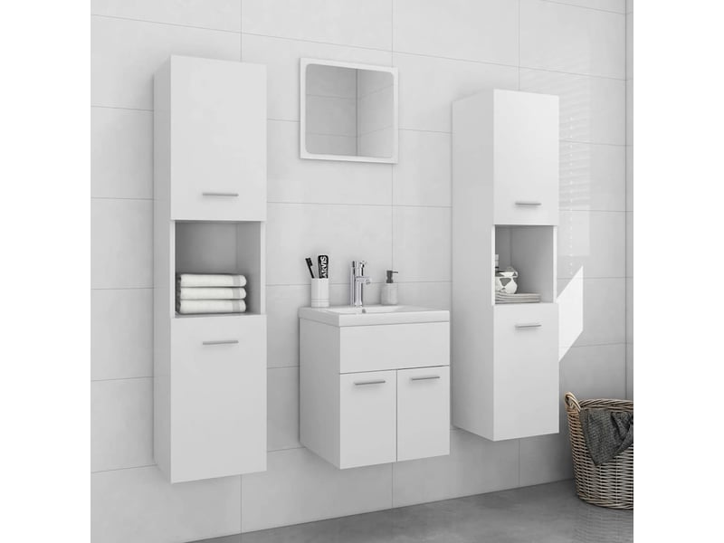  Ensemble de meubles de salle de bain blanc aggloméré cf63899  - Conforama B