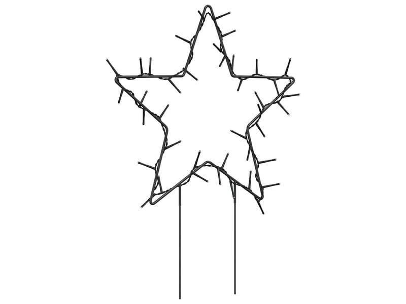  Décoration lumineuse étoile de noël piquets 3 pcs 50 led 29 cm  - Conforama E