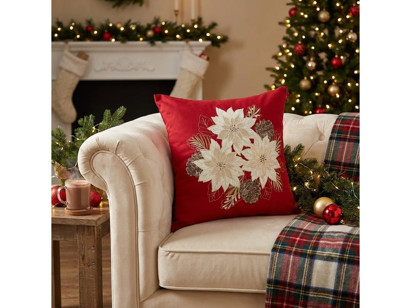  Coussin décoratif carré déhoussable en tissu smith  - Conforama B
