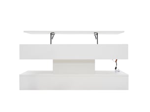 Table basse rectangulaire coloris blanc <strong>BEAUNIV</strong> <strong></strong> - 50 cmx100 cm