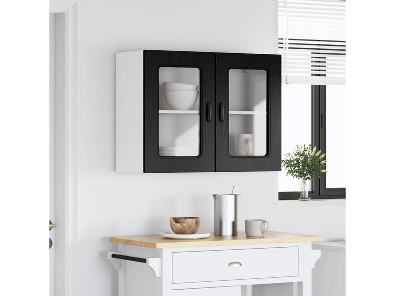  Panneau de lave-vaisselle kalmar chêne noir 80x31x60cm shl1779  - Conforama B