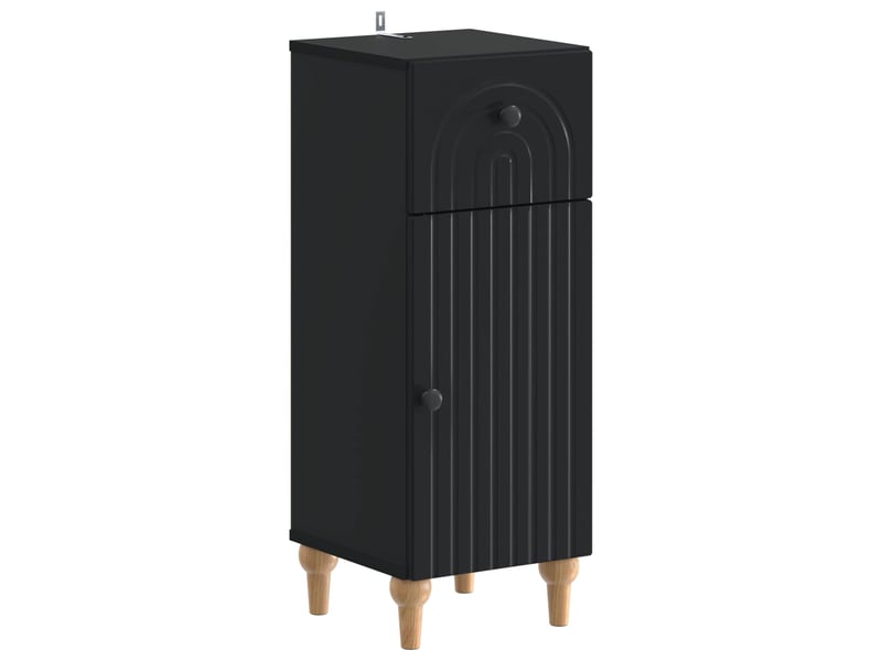  Ensemble de 2 meubles de salle de bain alkmaar noir cf63057  - Conforama D