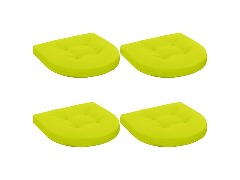  Lot de 4 coussins de siège, coussins d'assise 100 % polyester vert vif. Cf60101  - Conforama A