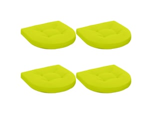 Lot de 4 coussins de siège, coussins d'assise 100 % polyester vert vif. Cf60101
