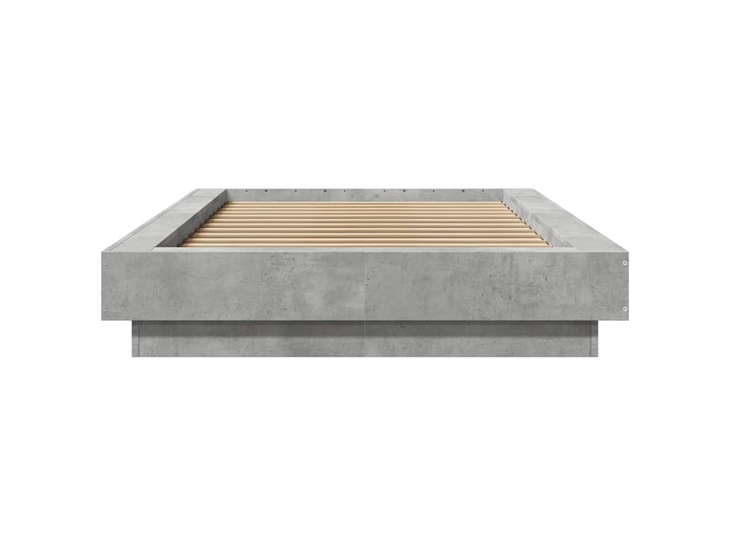  Lit simple- lit adulte -  cadre de lit sans matelas gris béton 100x200 cm  - Conforama C