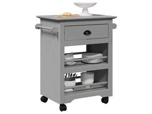 Desserte de cuisine, chariot de rangement bodo gris 67,5x45x80 cm
