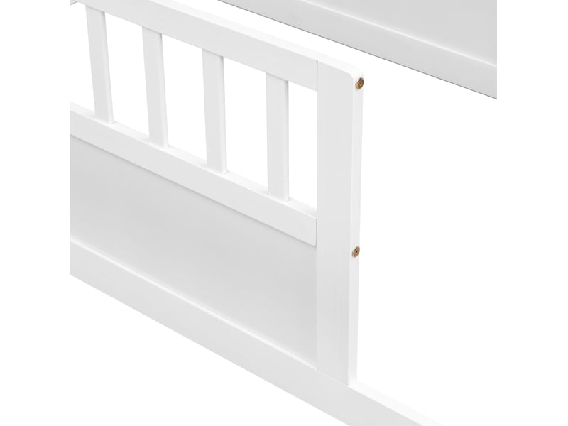 Lit enfant double au sol 2 x 90 x 200 cm avec barrières evryae - Conforama C