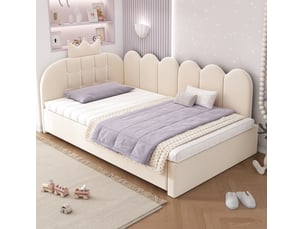 Lit banquette 90x200 cm <strong>MODENVIE</strong>  <strong></strong> coloris beige
