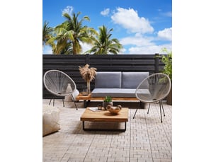 Lot de 2 chaises de jardin acapulco ii polyrotin gris clair